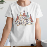 Personalized Christmas T-Shirt Pine Tree Motifs